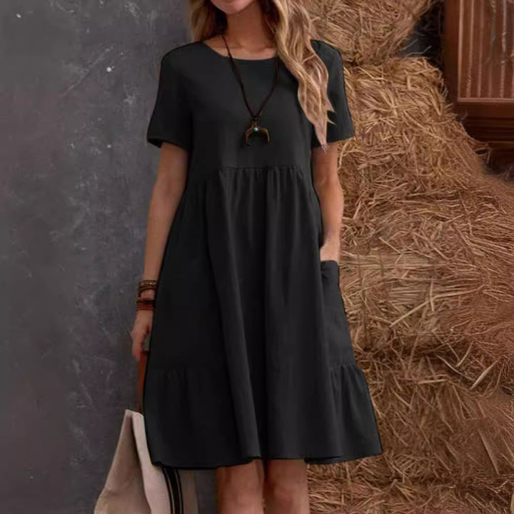 Sunday Breeze — Relaxed Pocket Midi Dress