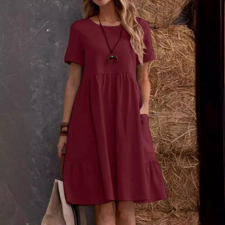 Sunday Breeze — Relaxed Pocket Midi Dress