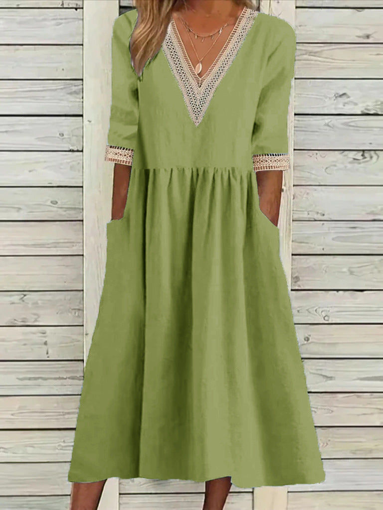 Amara | Lace Detail Dress – Relaxed Elegant Fit