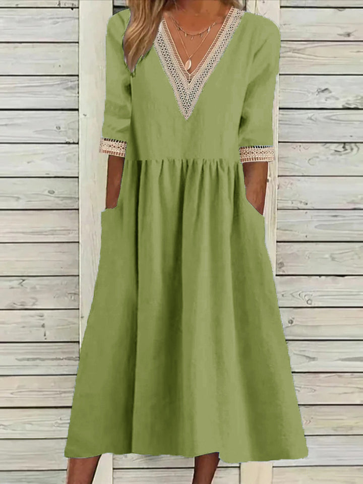 Amara | Lace Detail Dress – Relaxed Elegant Fit