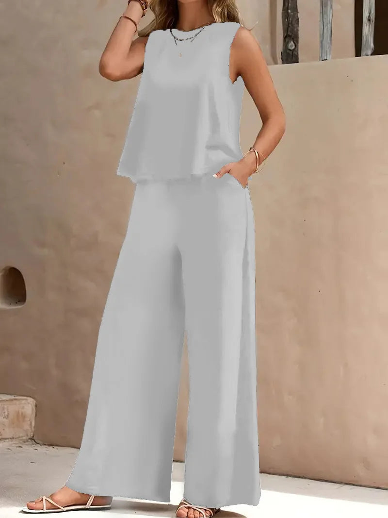 Solvane — Sleeveless Flow Set