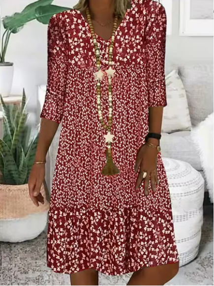 Livia | Printed Casual Dress – Relaxed Flow Fit