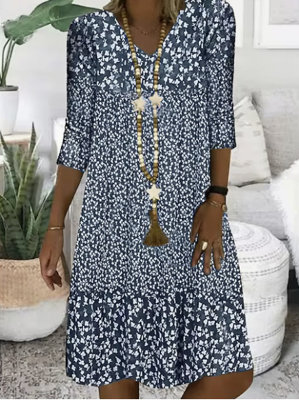 Livia | Printed Casual Dress – Relaxed Flow Fit