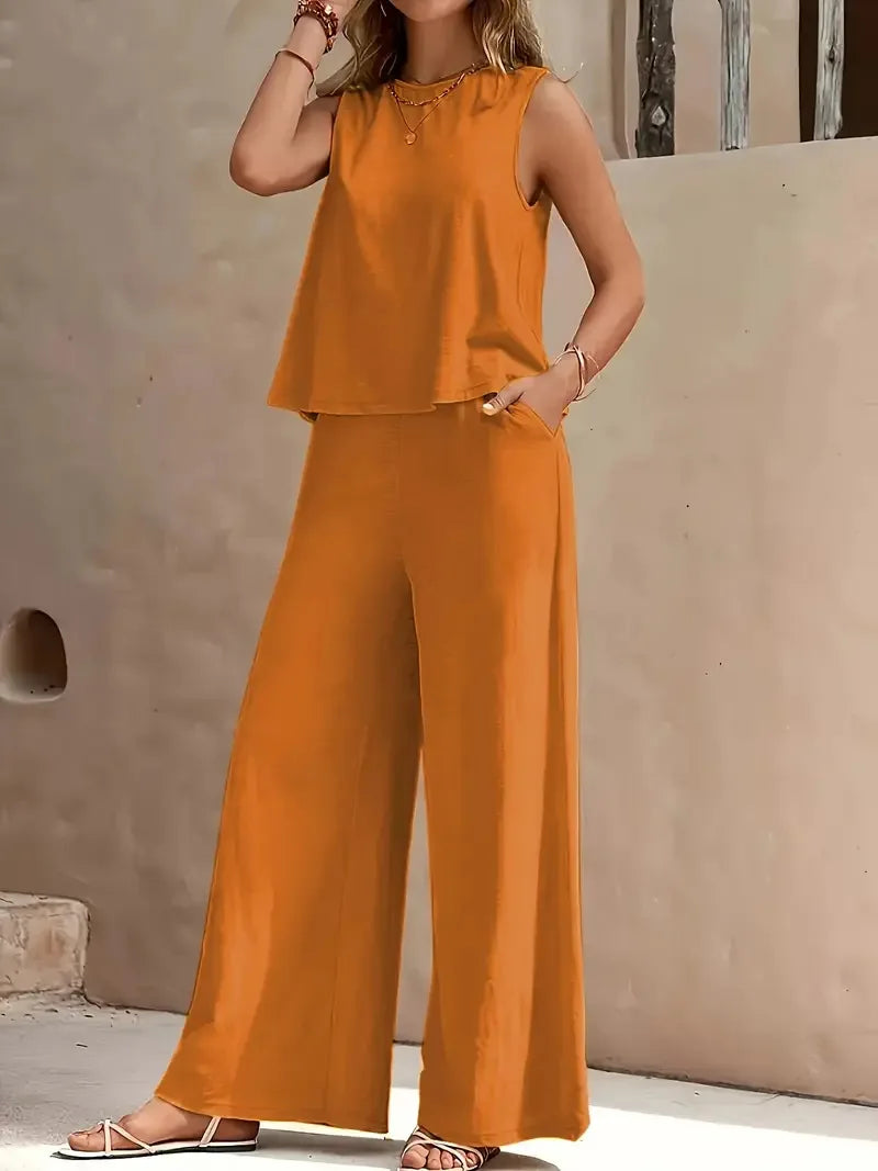 Solvane — Sleeveless Flow Set