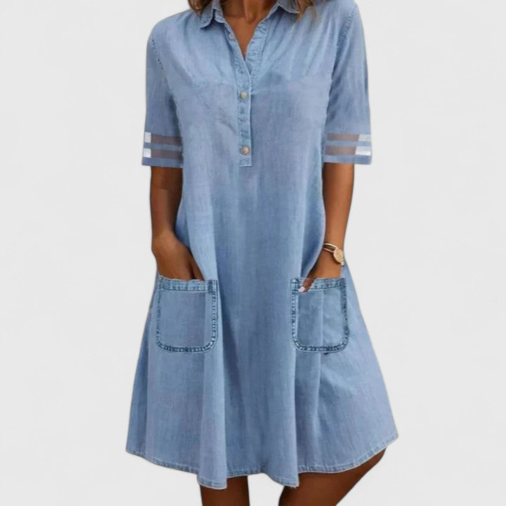 Brittany | Denim Casual Dress – Relaxed Everyday Fit