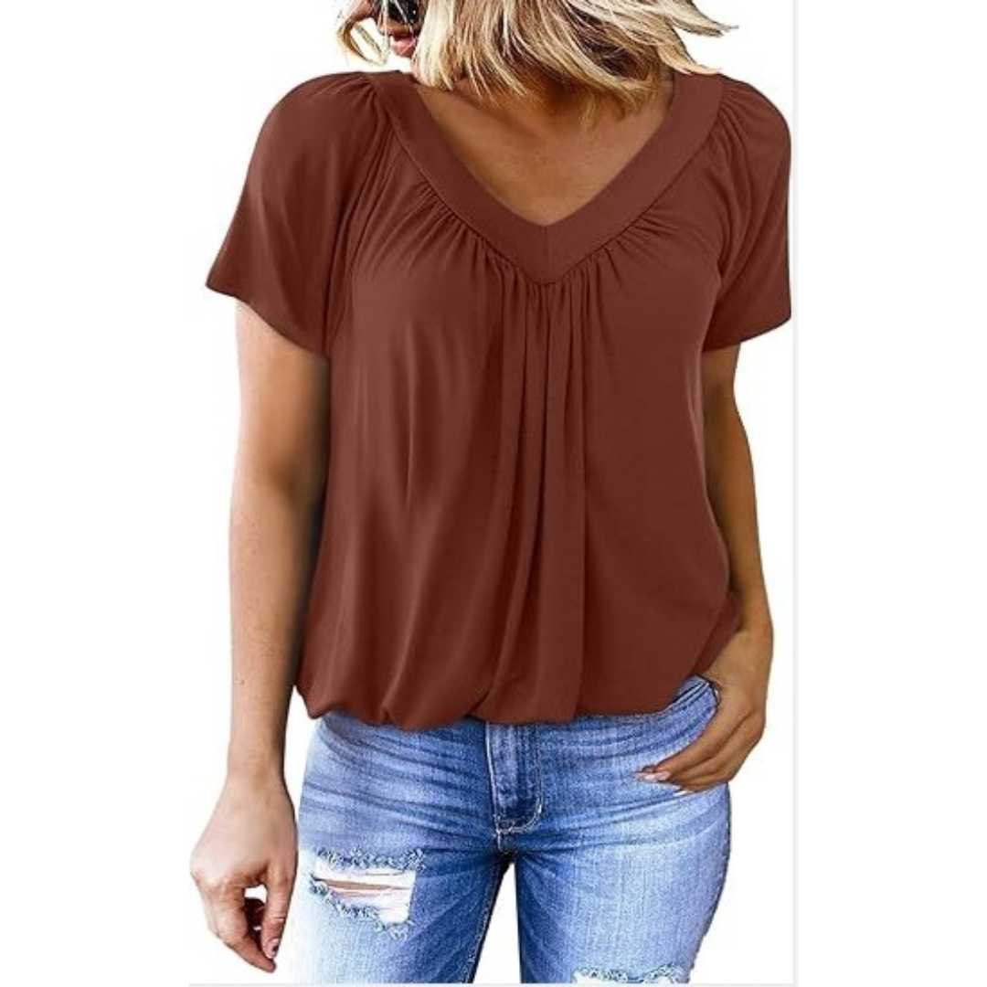 KATHLEEN | Women Casual V-Neck Top