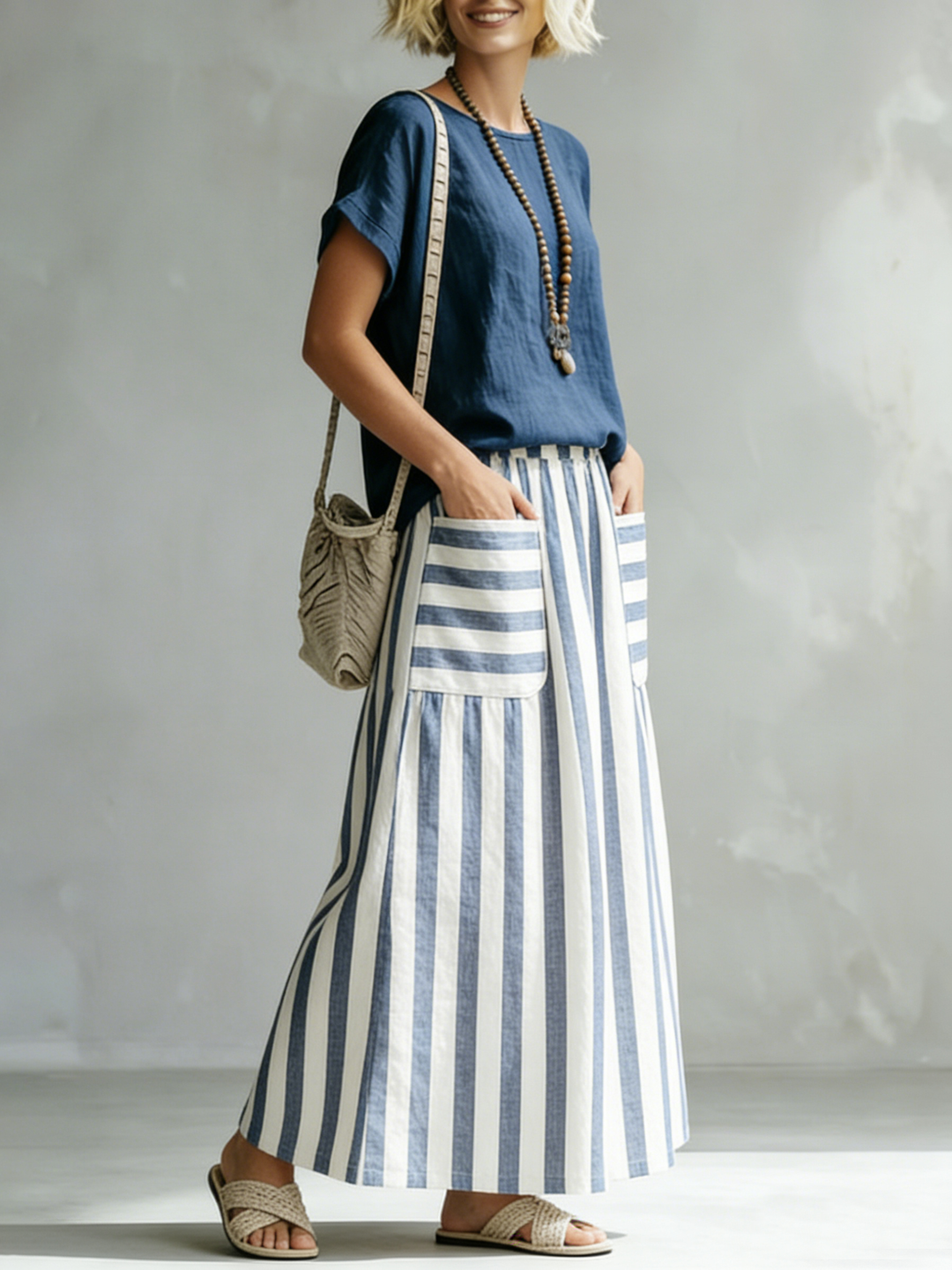 Cozy Classic Striped blend Two-piece Set
