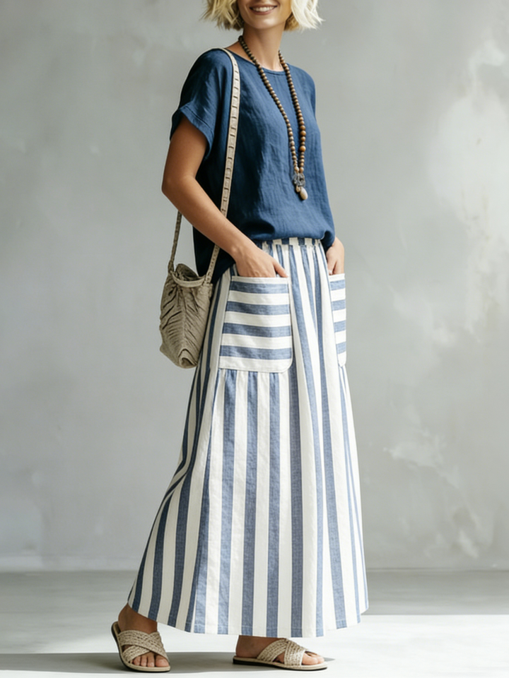 Cozy Classic Striped blend Two-piece Set