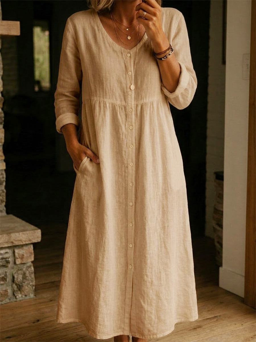 Casual blend Button Dress