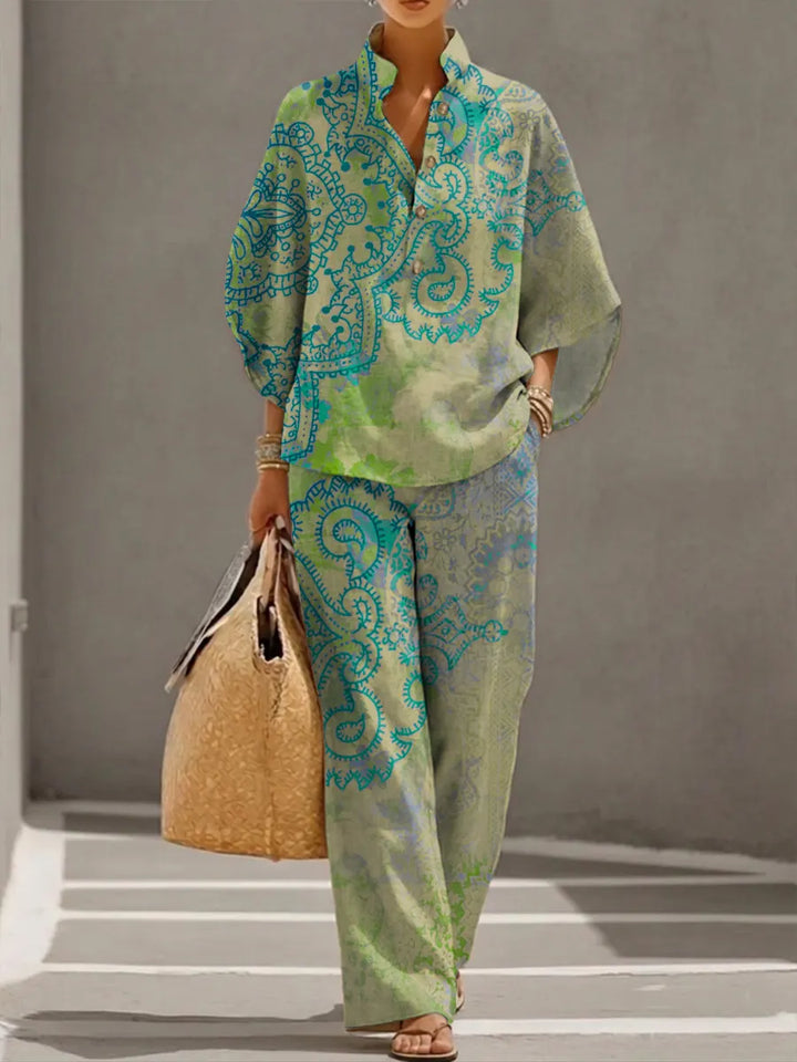Floréa | Two-Piece Set – Retro Floral Fit