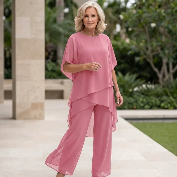 Coastal Grace — Draped Top Palazzo Set
