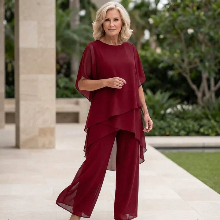 Coastal Grace — Draped Top Palazzo Set