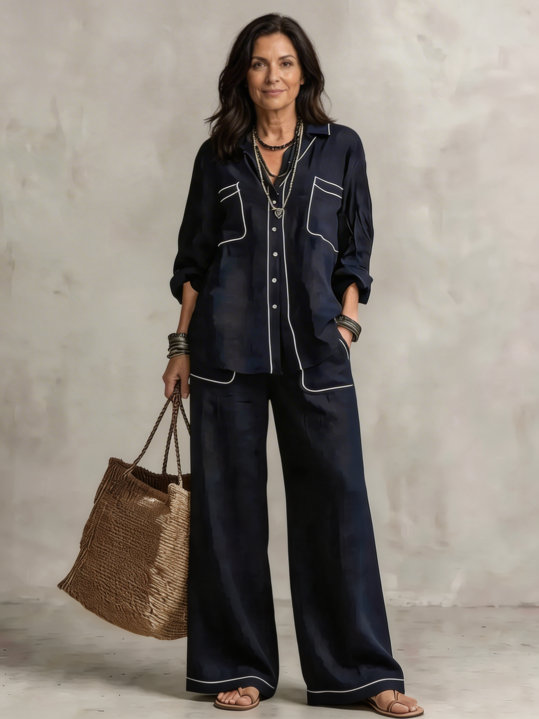 Solvane — Relaxed Wide-Leg Set