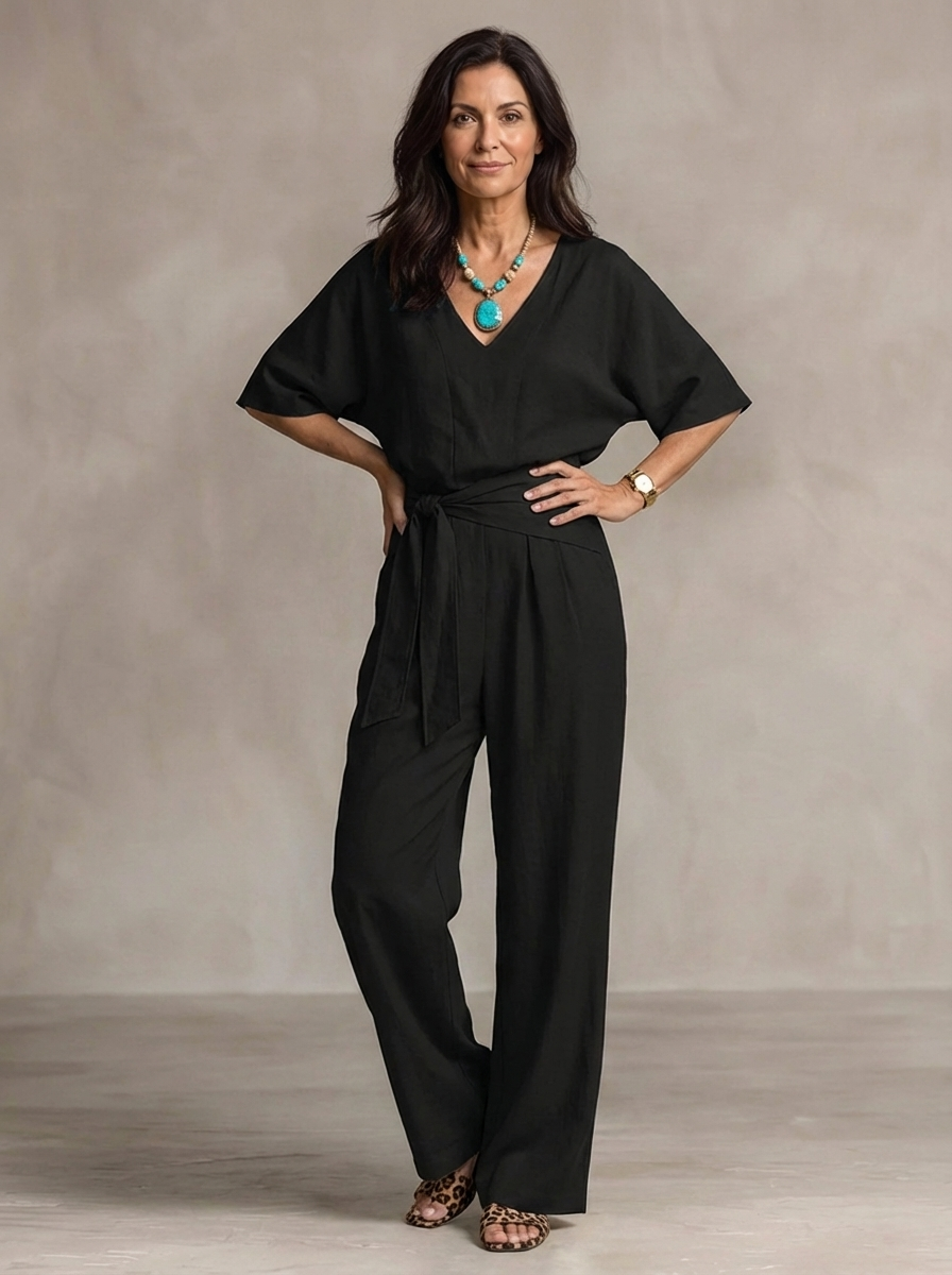 Linden Lane — Coastal Ease Flow Jumpsuit