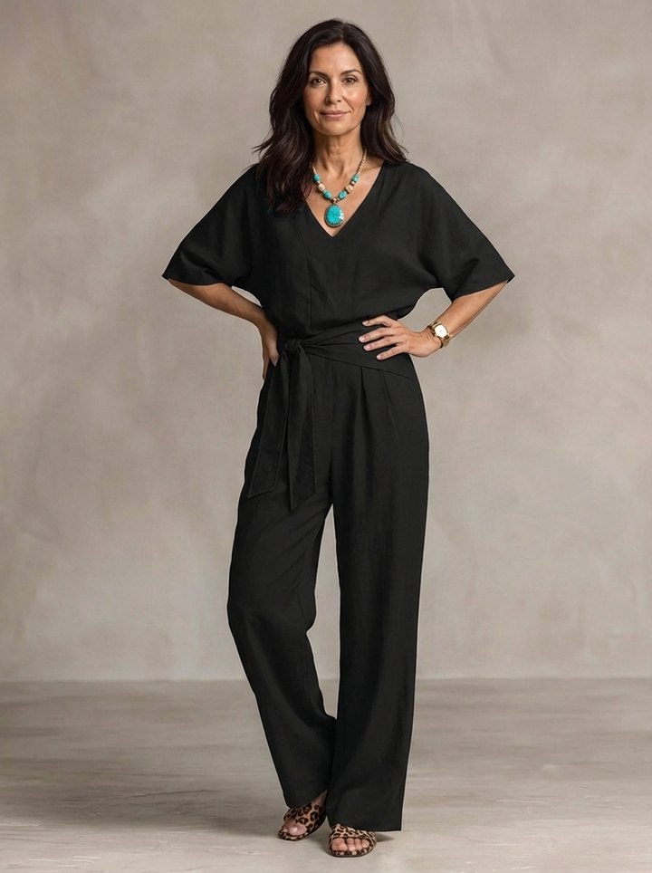 Linden Lane — Coastal Ease Flow Jumpsuit