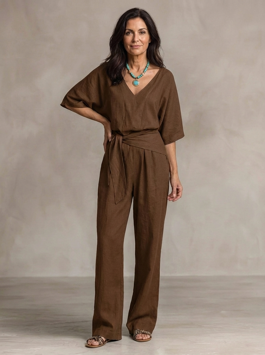 Linden Lane — Coastal Ease Flow Jumpsuit