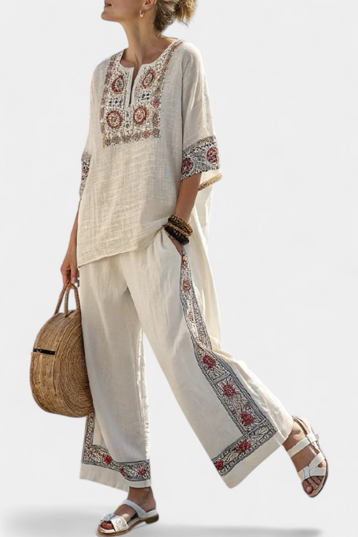 Botanic Lane — Embroidered Ease Set