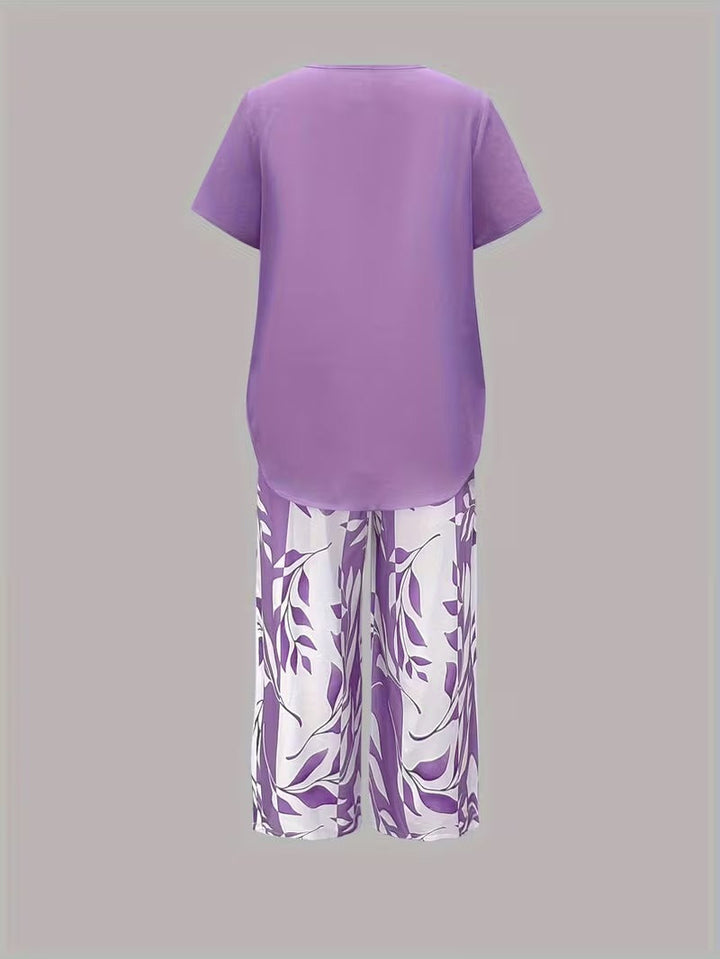 Arvessa — Leaf Print Breeze Set