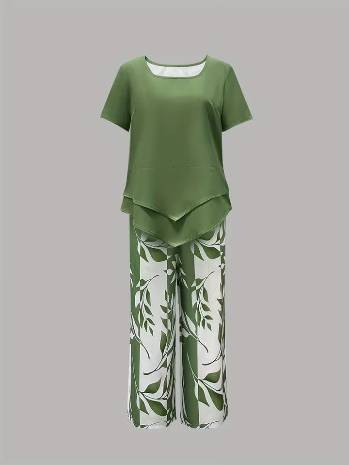 Arvessa — Leaf Print Breeze Set