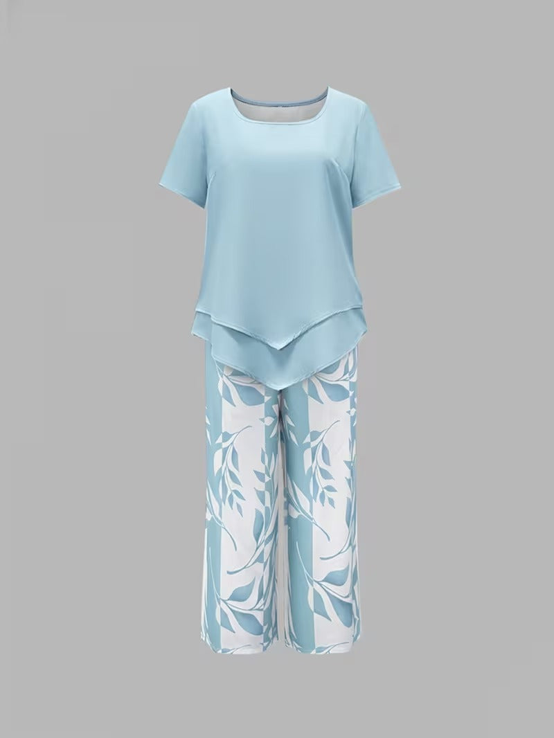 Arvessa — Leaf Print Breeze Set