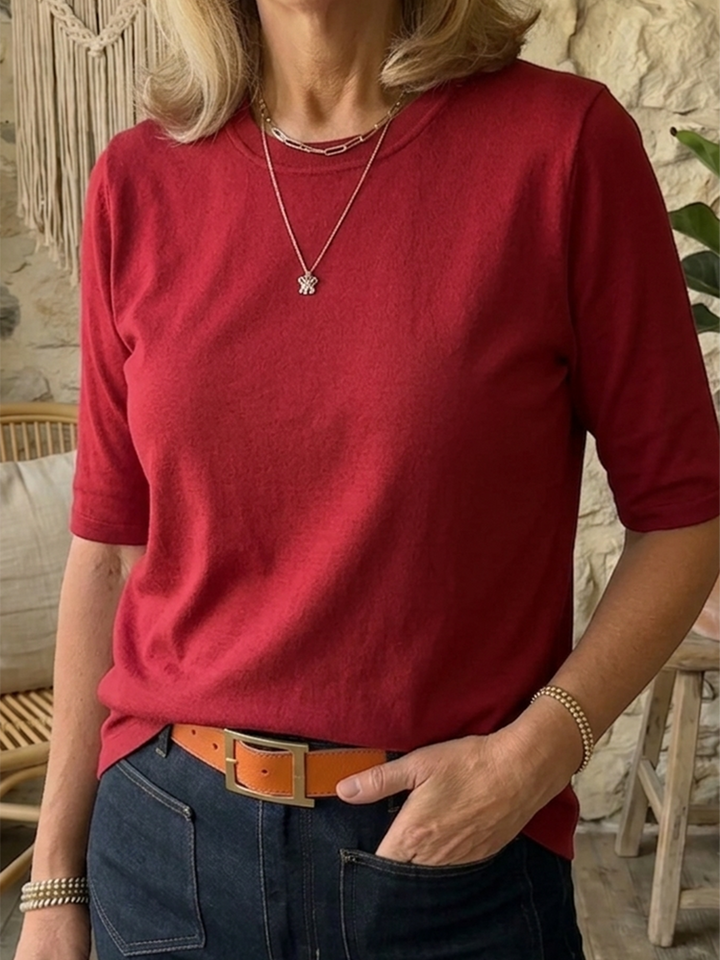 Cozy Minimalist Half-sleeve 100% T-shirt
