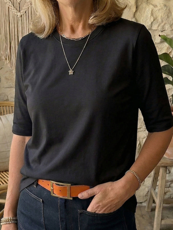 Cozy Minimalist Half-sleeve 100% T-shirt