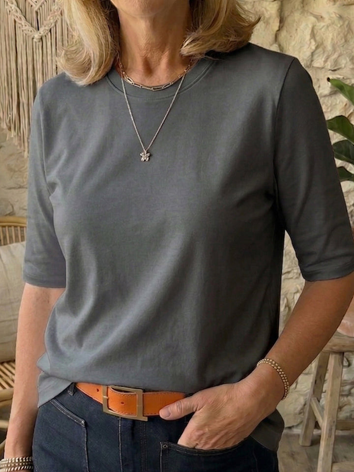 Cozy Minimalist Half-sleeve 100% T-shirt